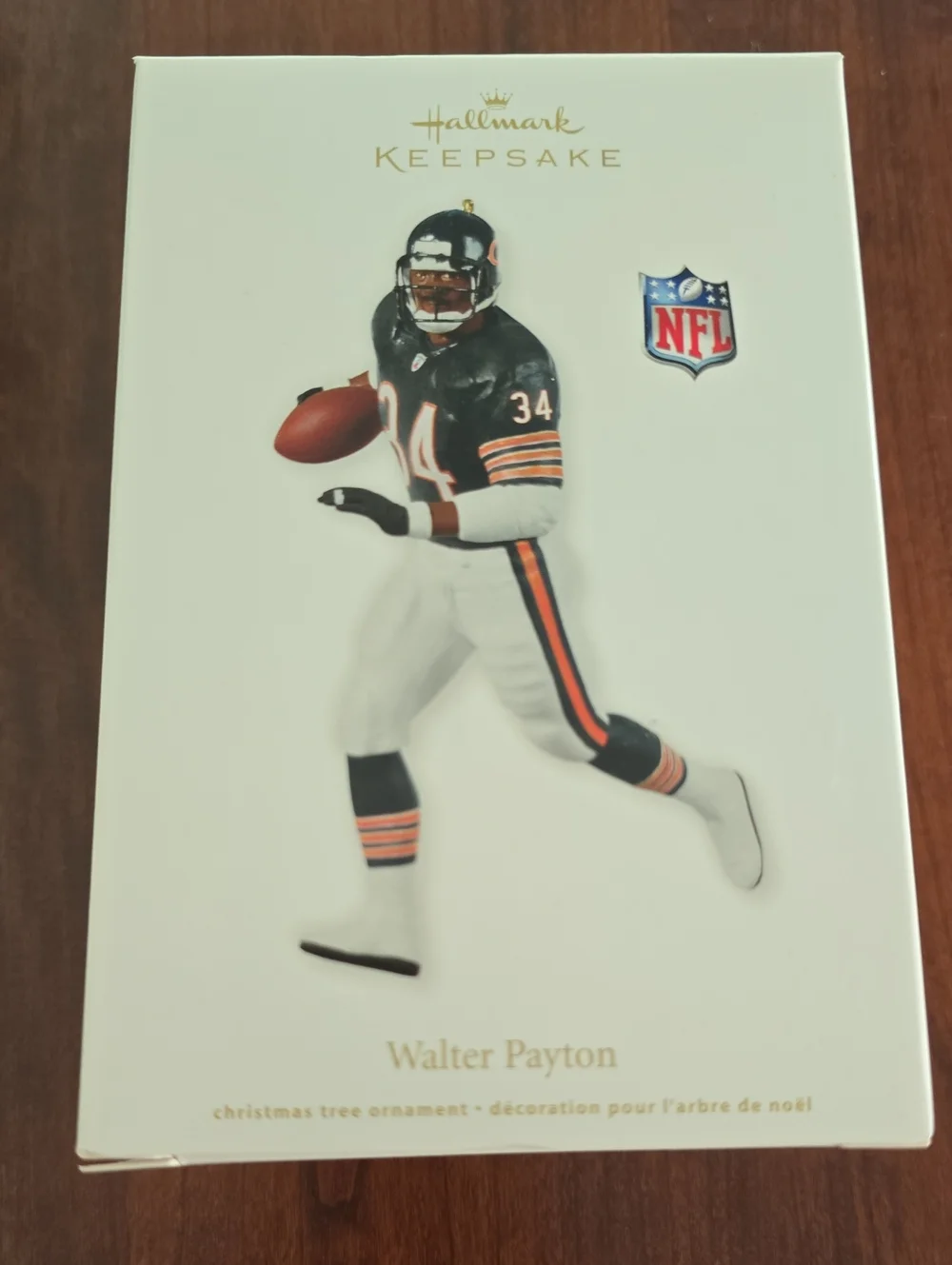 Walter Payton Chicago Bears Hallmark Keepsake Ornament - Black, White & Orange